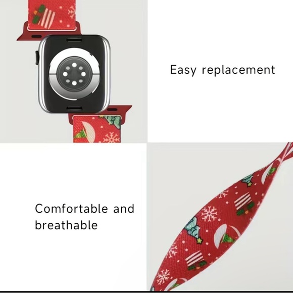 New Christmas Element Replacement Watchband Compatible With IWatch Series - Picture 7 of 9